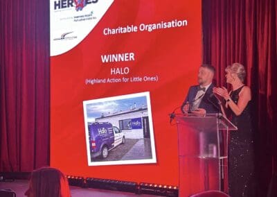Highland Action For Little Ones – Halo Wins Charitable Organisation Award at the Highland Heroes Awards! 🎉